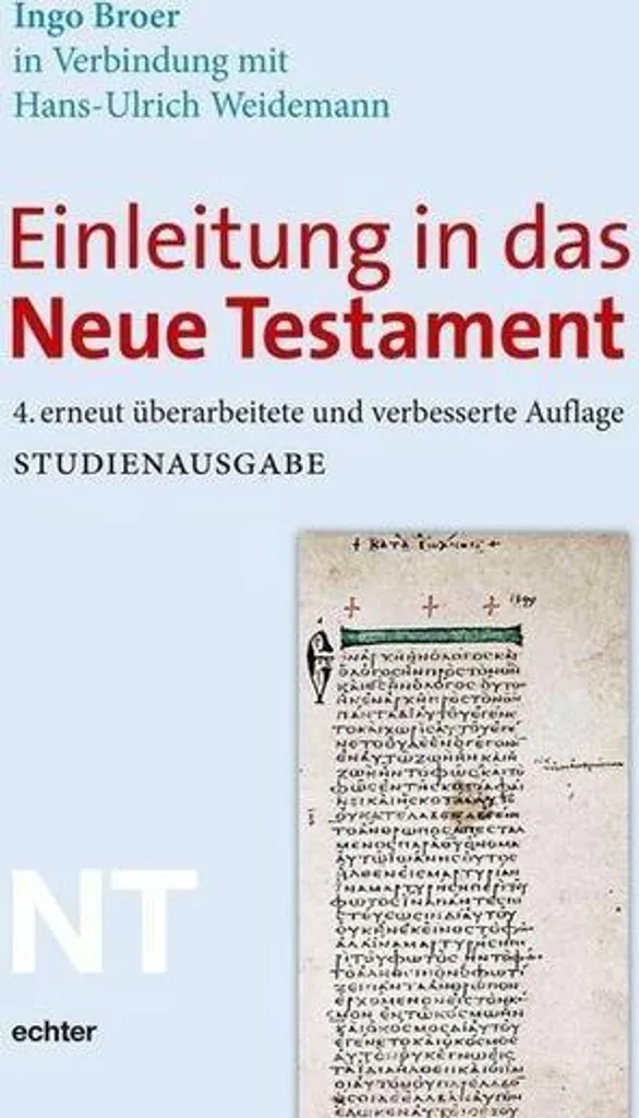 Einleitung in das Neue Testament : Manuel de Théologie Biblique Allemand