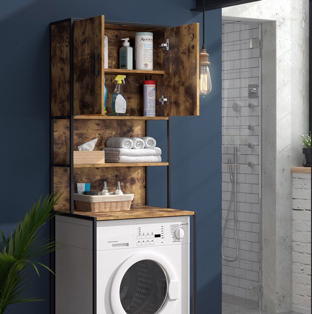 Vicco Waschmaschinenschrank Fyrk, 64 x 189 cm, Eiche Produktbild 5