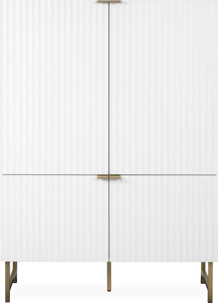 Highboard >Elwood< in Weiß matt - 100x142x40.5cm (BxHxT)