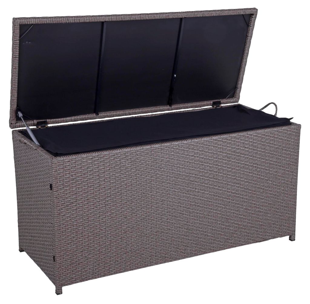 Auflagenbox VERA Braun Kunststoff | Gartenbox Aufbewahrungsbox Kissenbox Gartentruhe Outdoor