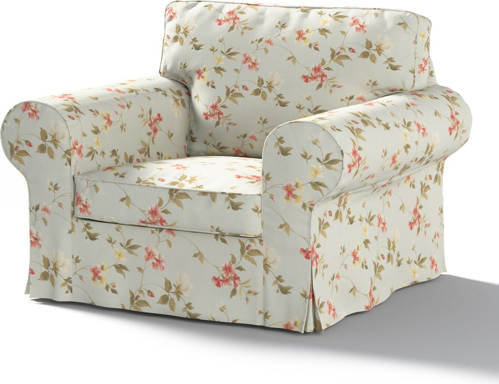 Dekoria Bezug für Ektorp Sessel, blau-rosa, Sesselhusse für Ektorp Sessel