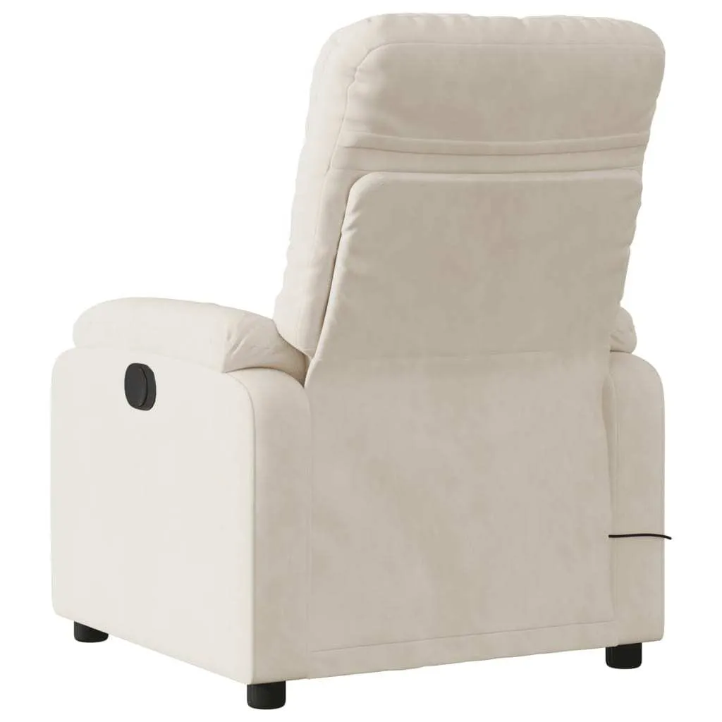 Fauteuil de massage Beige Microfibre - Design ergonomique et relaxant - 4
