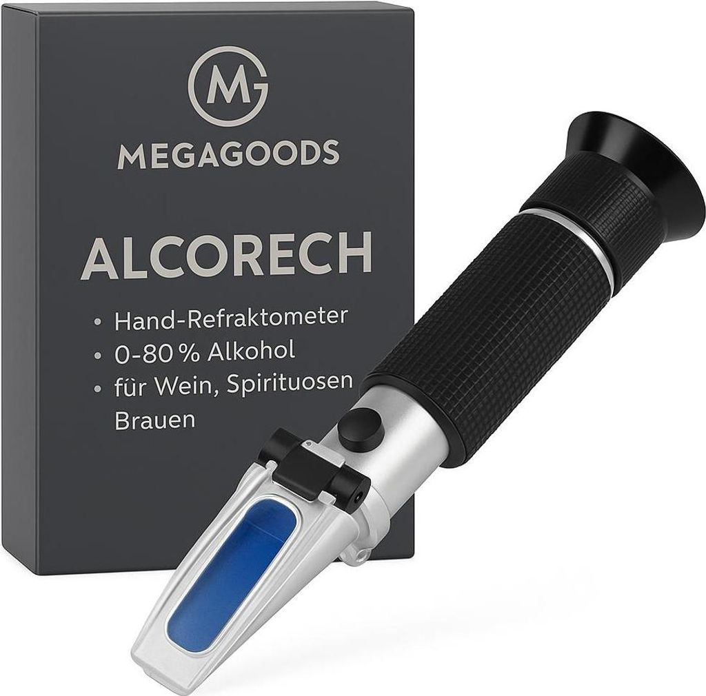 Hand-Refraktometer 0-80 % Alkohol für Wein Spirituosen Brauen DE.
