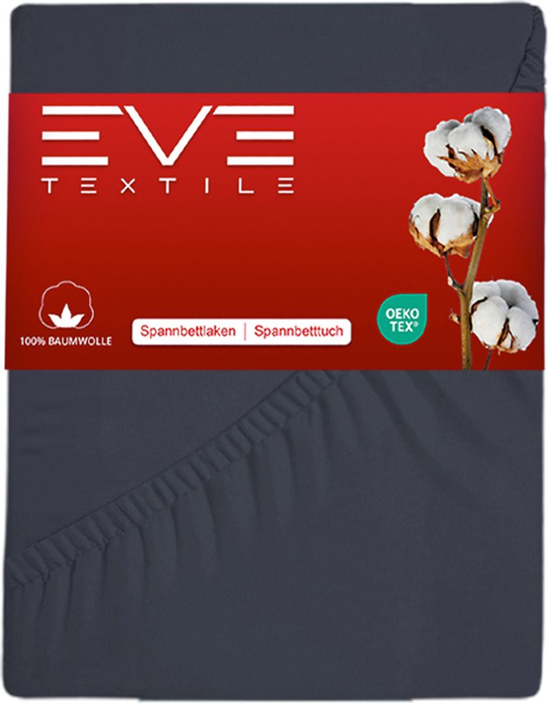 Prześcieradło EVE Textile w kolorze antracytowej szarości Zdjęcie produktu