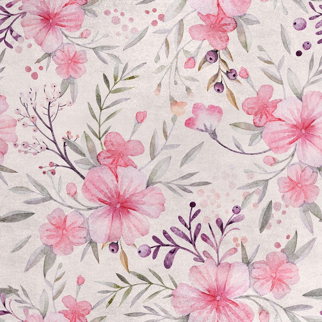 Royal Samt Stoff Polyester Zum Nähen - Motiv pinke Blumen