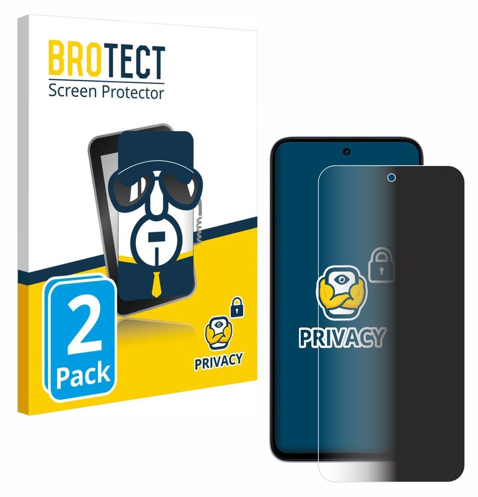 2x BROTECT Sichtschutzfolie für Xiaomi Redmi 15 Anti-Spy Produktbild 