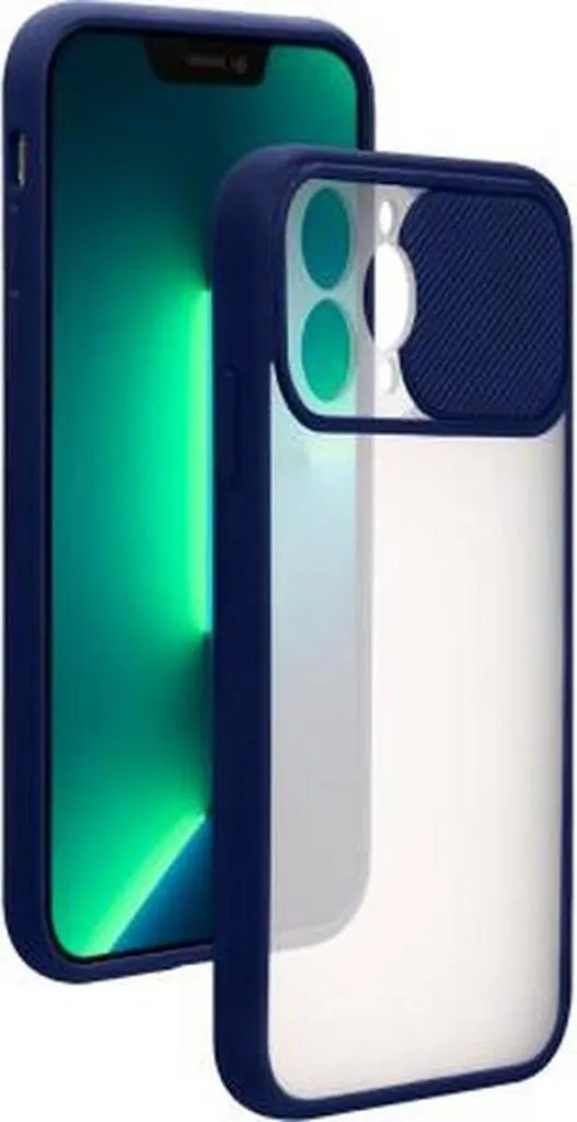 BigBen Connected iPhone 13 Pro Cover Blu - Protezione Lenti Slide