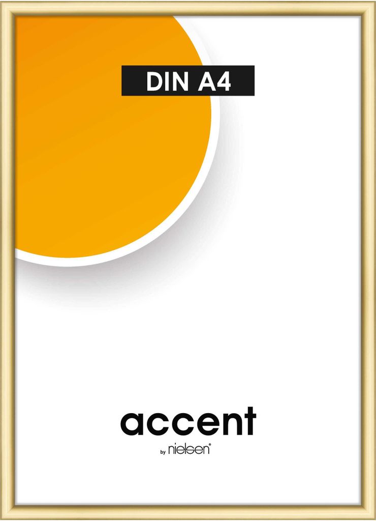 A product image for a picture frame, showing a graphic element and text.