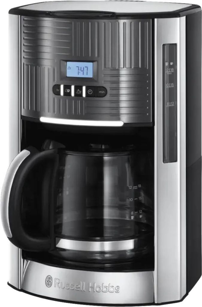 A Russell Hobbs coffee maker is shown on a white background.