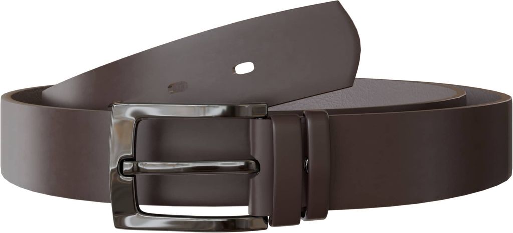Herren Echt Leder Gürtel Ledergürtel Elegant Robust EU 30632 Braun 110 cm