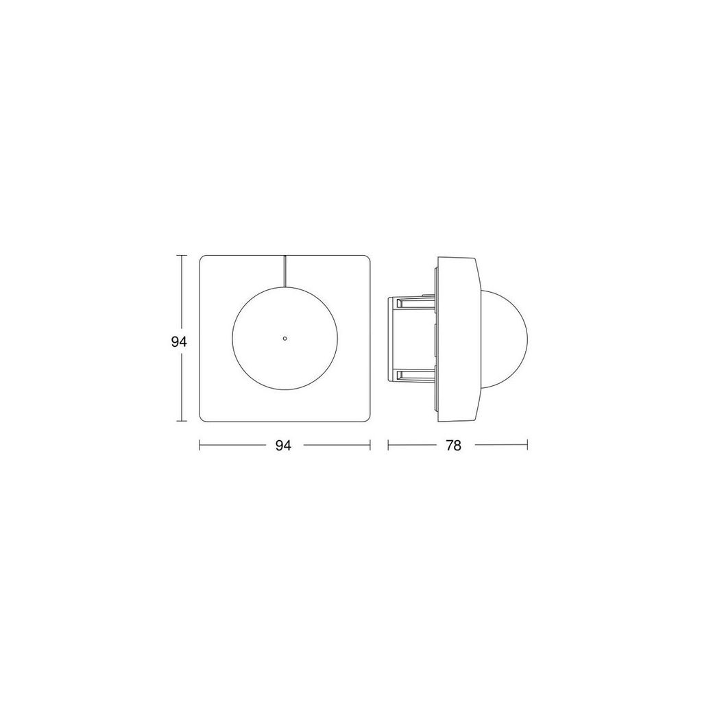 Steinel IS 3360 Infrarot-Bewegungsmelder, DALI-2 APC, Unterputz, eckig, weiß (033514)