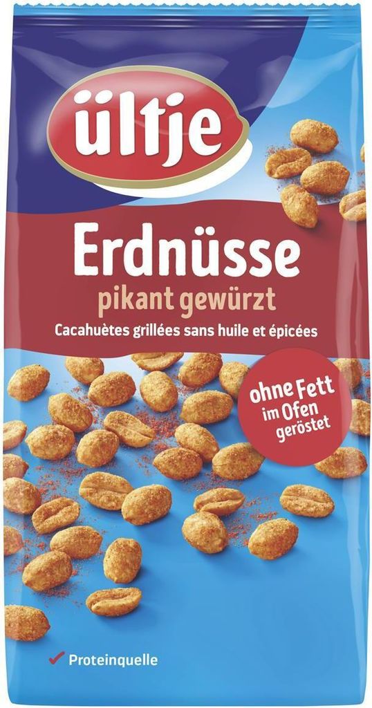 Ültje Erdnüsse pikant gewürzt 900g - ohne Fett geröstet Produktbild 