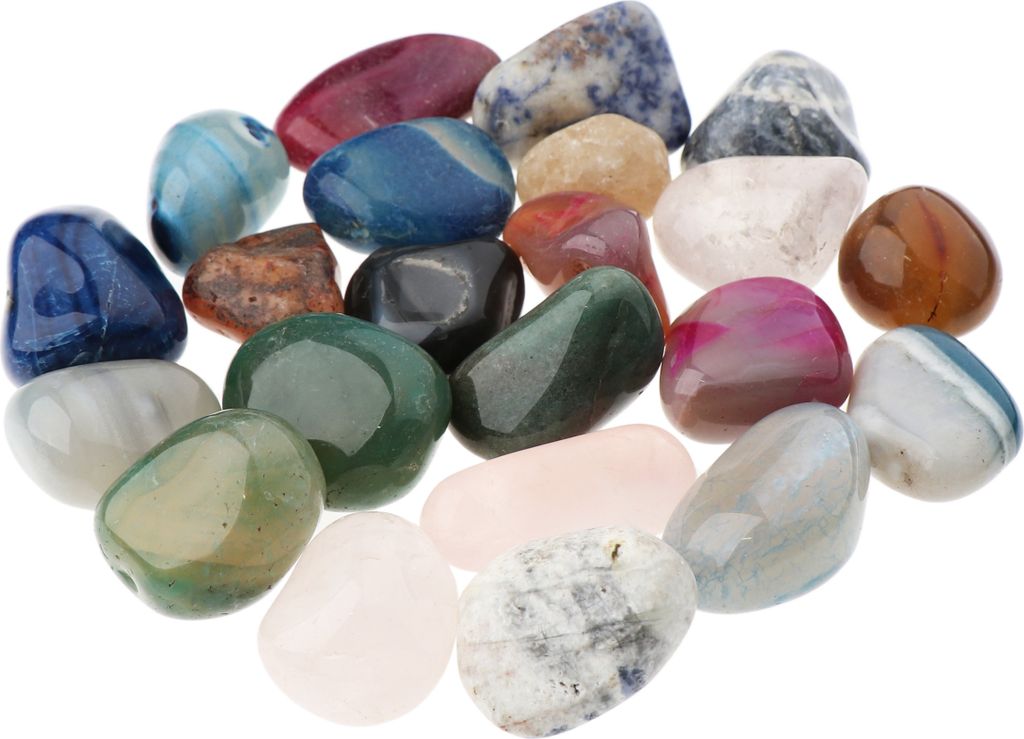 NKlaus 500g Trommelsteine Multi Mix 30 - 35 mm Heilsteine Edelsteine Schmuckstein Deko 14703