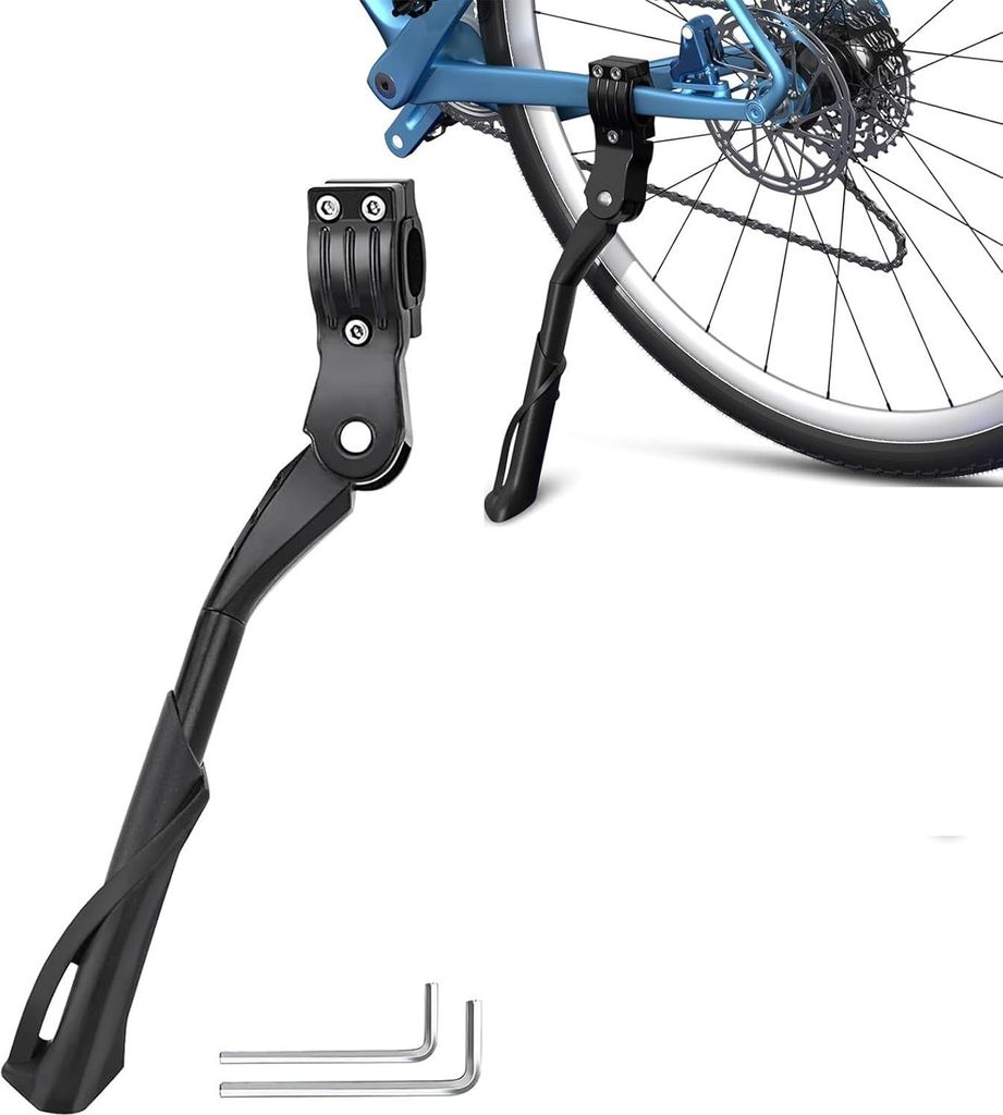 Allecto Premium - Fahrradständer Verstellbar Aluminium 24-29 Zoll - Stabiles Stativ für Stadtfahrräder Elektrische Fahrräder - Schwarz - Rutsch...