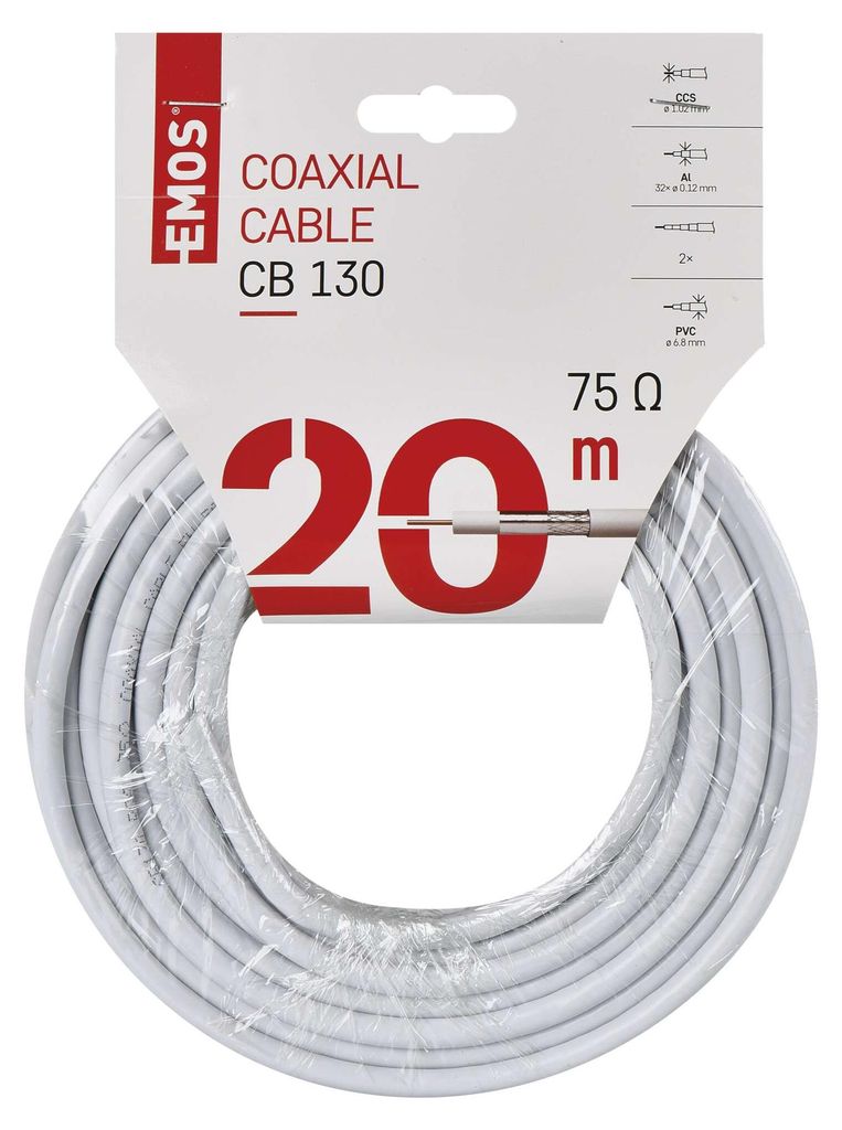 Koaxiální kabel CB130, 20m