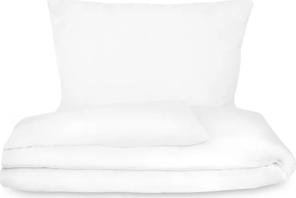 Housse de couette anti-plis Kvalitex Satin 140x220 cm Blanc Luxury
