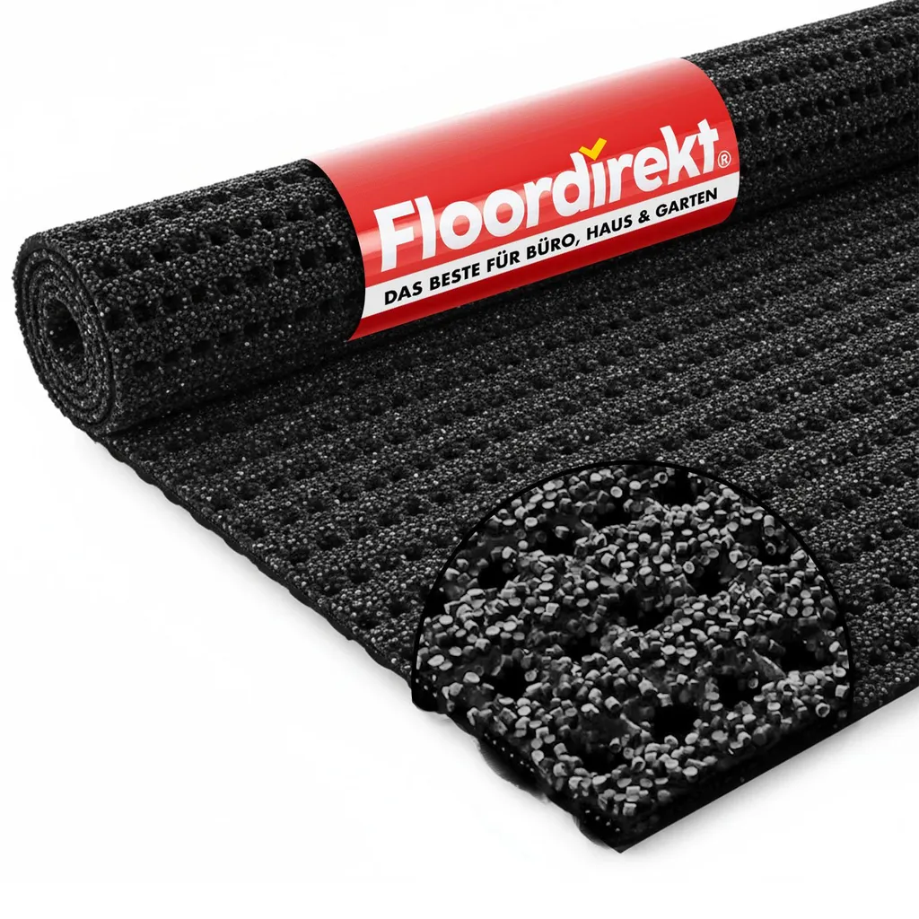 Pavimento Antiscivolo R13 120x150 cm | Tappeto PVC Granuli Antracite