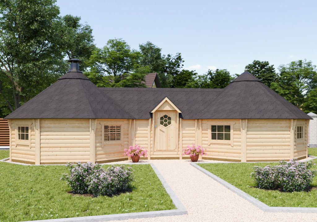 Fjordholz Doppelkota Modell Alva 38 m²