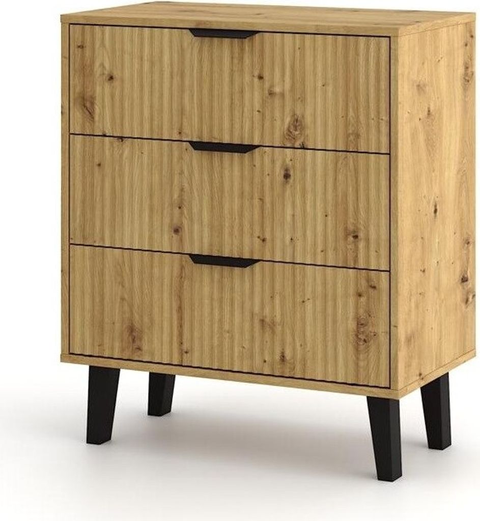 Kommode modern 3 Schubladen Scandi Slim