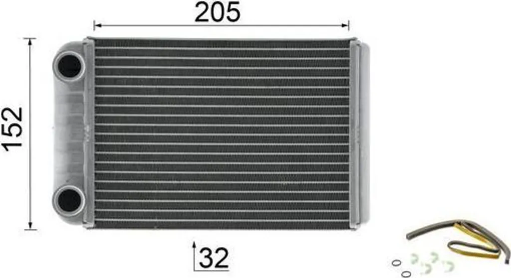 Chauffage habitacle OPEL ASTRA efficace avec échangeur MAHLE 152mm