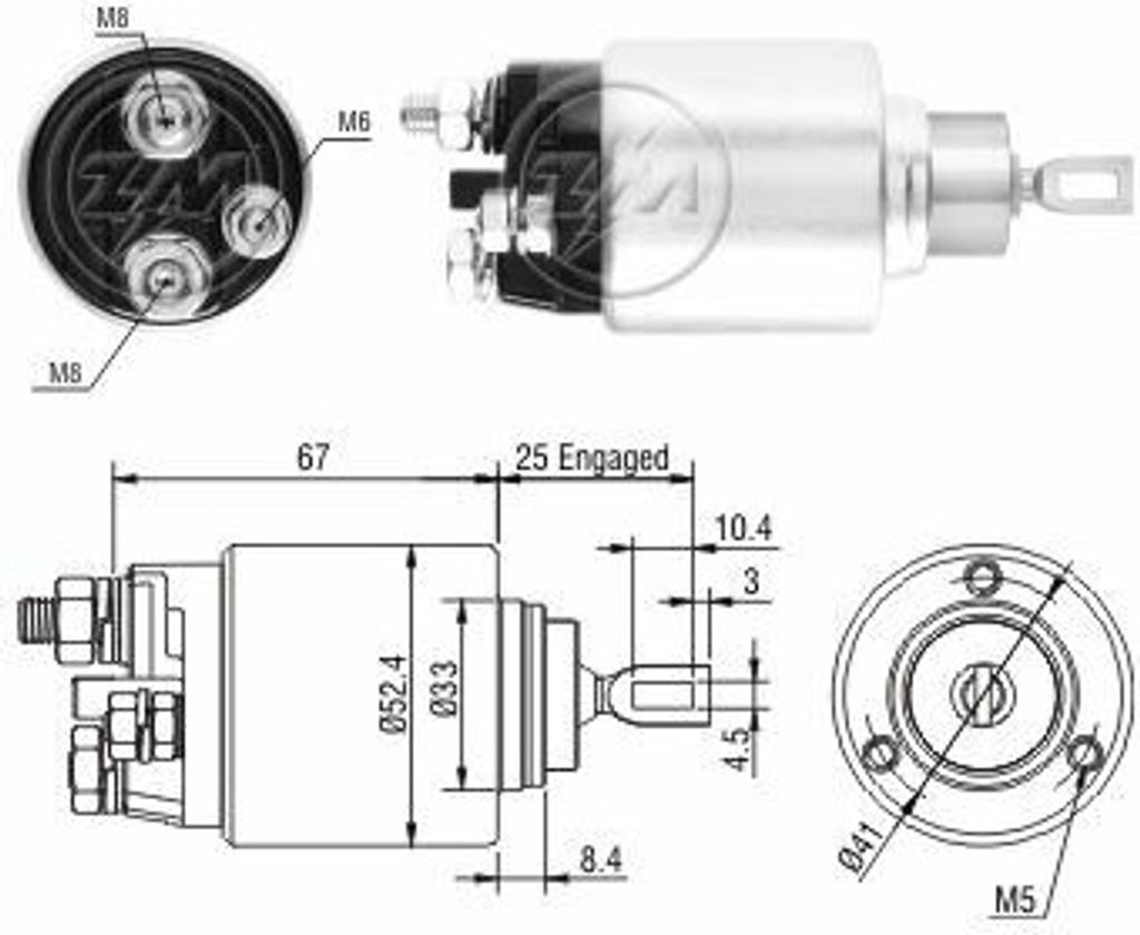 ERA Magnetschalter, Starter (ZM3381) für FORD Transit CITROEN Jumper PEUGE