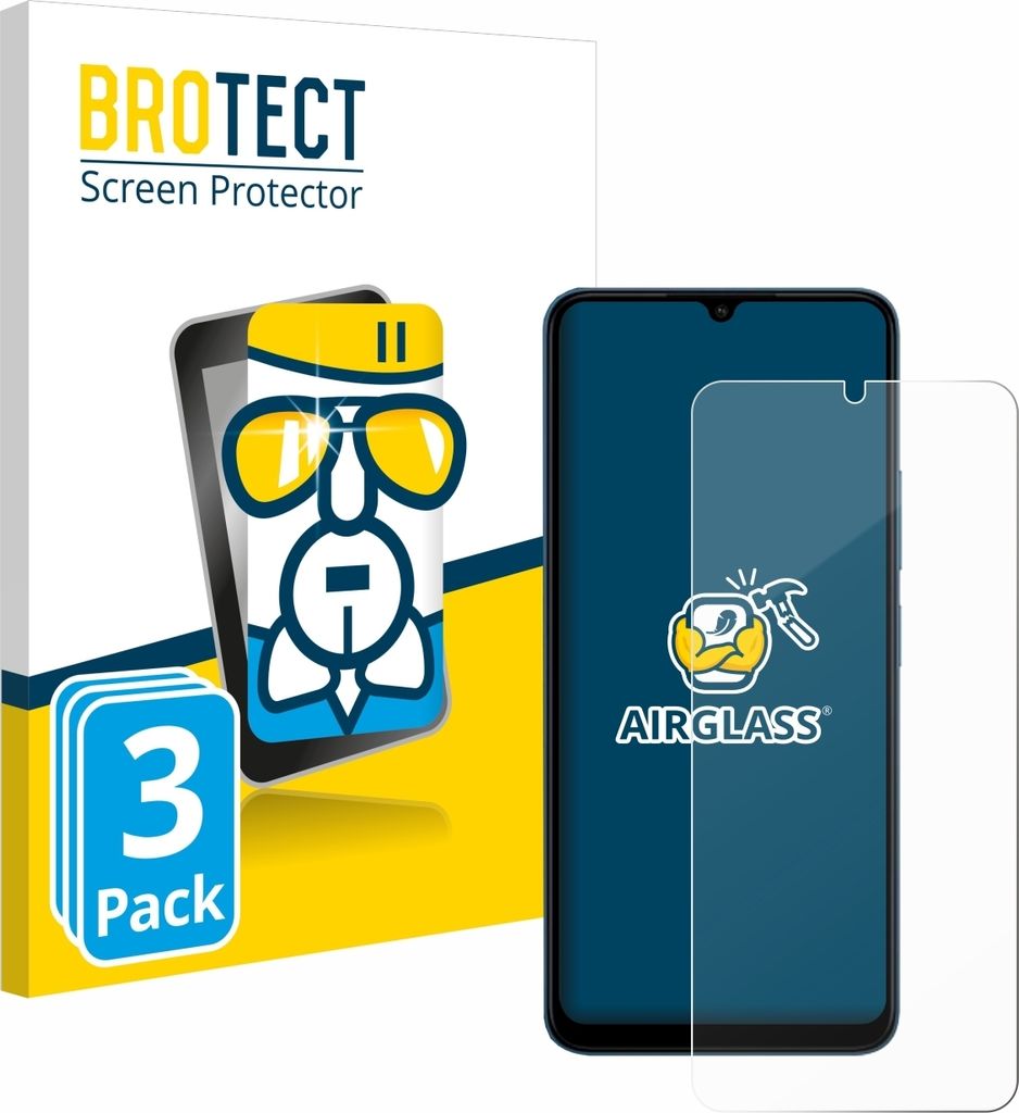 3x BROTECT Schutzglas für Xiaomi Redmi 13C Schutzfolie Panzer Folie Glas Display Schutz klar