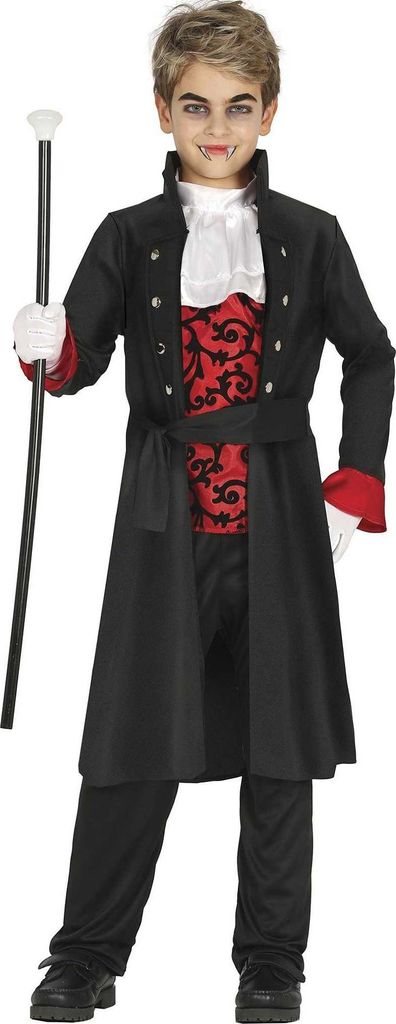 Fiestas Guirca - Vampir-Kostüm für Jungen Set FG1217 (128-134) (Schwarz/Rot)