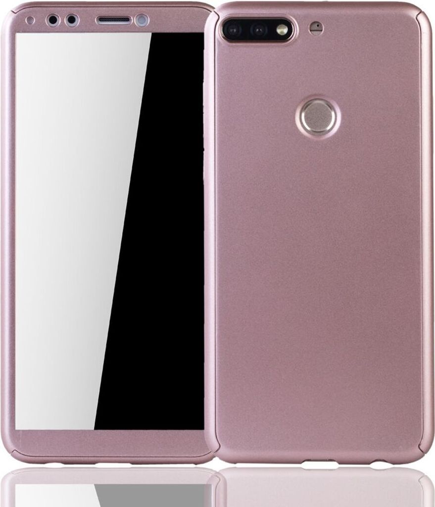 Handyhülle Schutzhülle für Huawei Honor 7C Full Case Cover Displayschutz 360 Rosa
