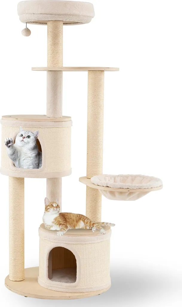 Arbre à chat stable en sisal : protégez vos canapés et offrez du repos