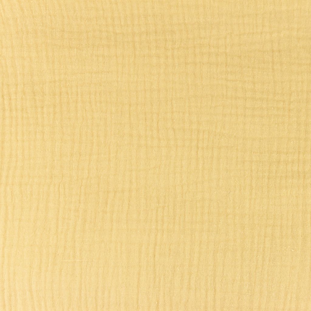 Organic Musselin Kim Hell Gelb, Uni 150 g/m², 100 Baumwolle, glatt/fein, 0,5 m, Meterware