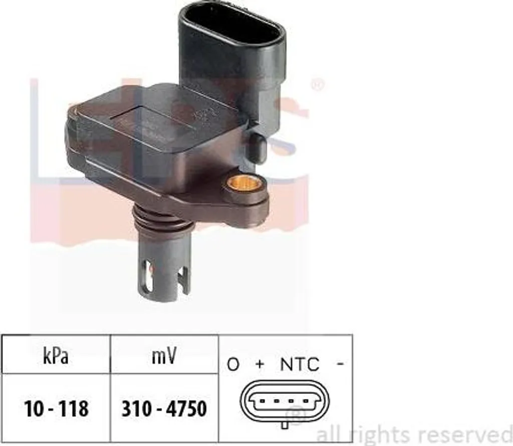 Capteur de Pression d'Air EPS 1 993 087 pour Freelander et Mini OE 0872648