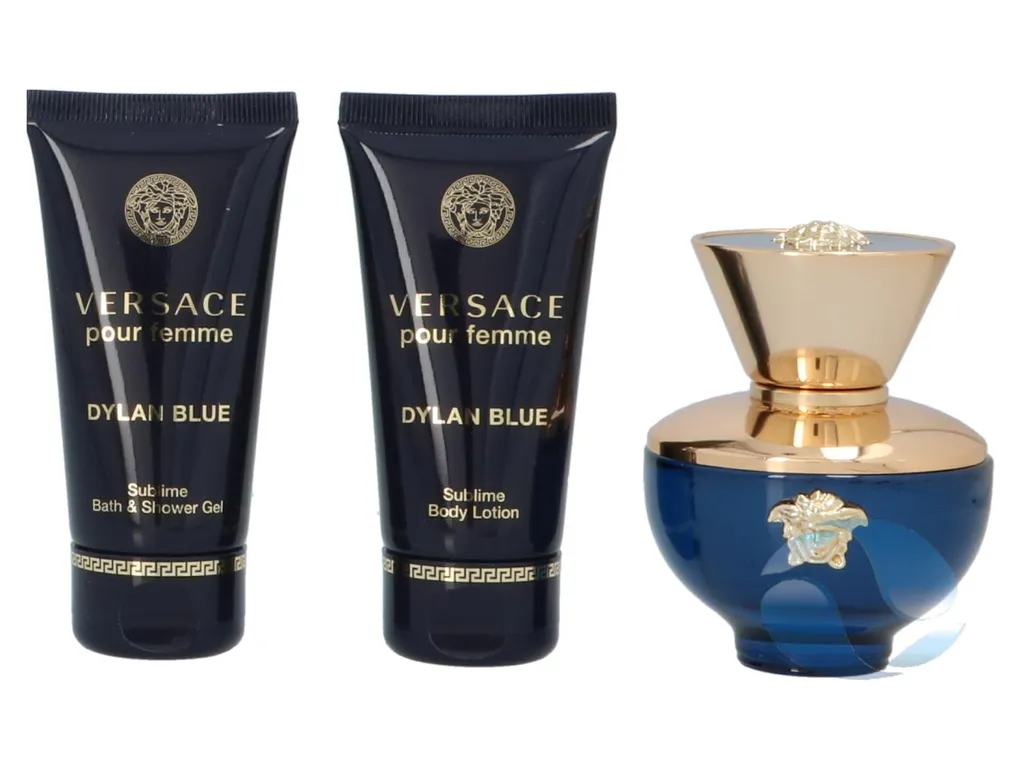 Parfum Durable Femme Versace Dylan Blue 50ml Coffret Soin Anti-Gaspillage