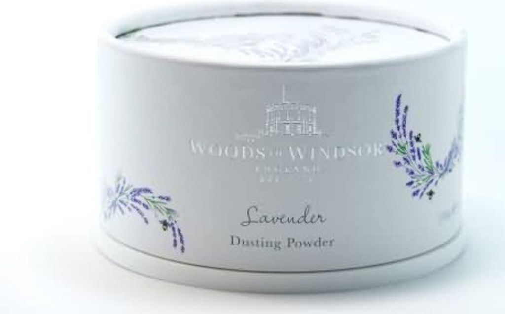 A product shot of a dusting powder container.