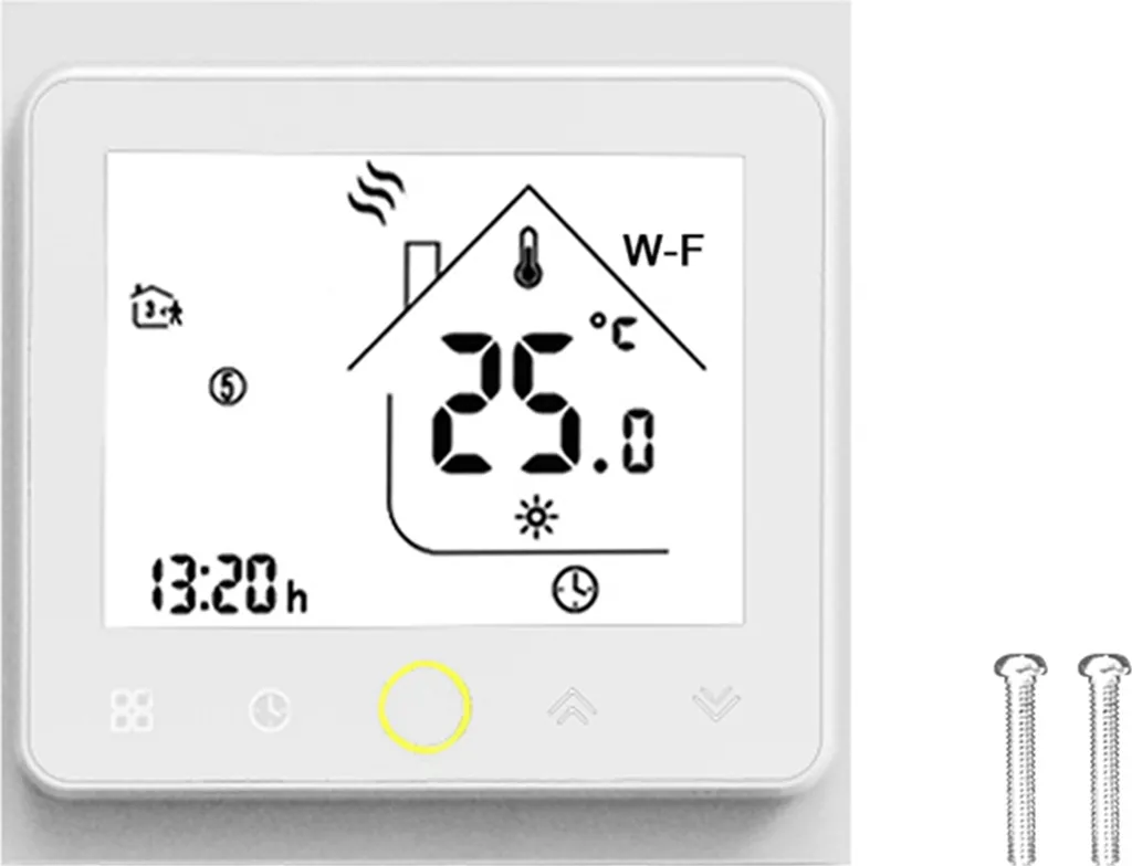 Thermostat intelligent Wifi blanc pour chaudière gaz et chauffage eau