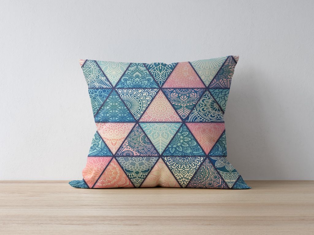 Evila Originals, Azury- KRL1299, Bunt, Kissenbezüge, 50% Polyester / 50% Baumwolle