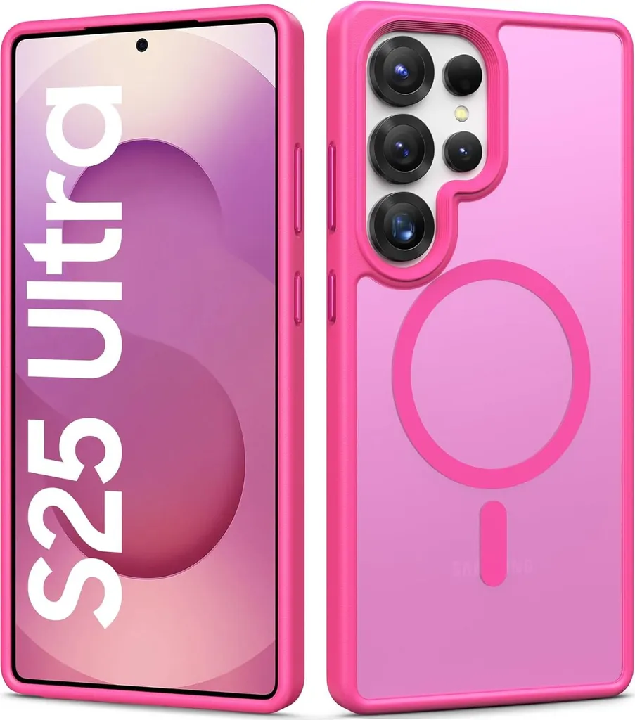 Cover Rosa Samsung S25 Ultra MagSafe | Custodia Opaca Traslucida