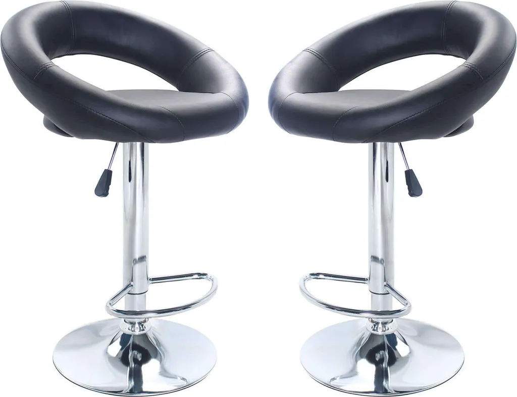 Sgabelli Bar Contemporanei Neri MilaniHome - Set 2 Pezzi Design