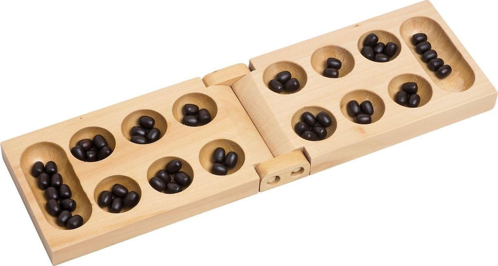 Kalaha Spiel im Baumwollbeutel, Klappformat Produktbild 