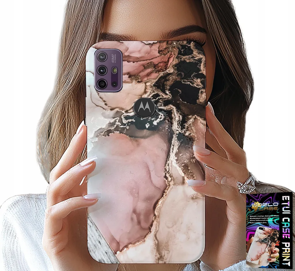 Custodia per Motorola Moto G10 / G30 - Elegante marmo, motivi alla moda + vetro