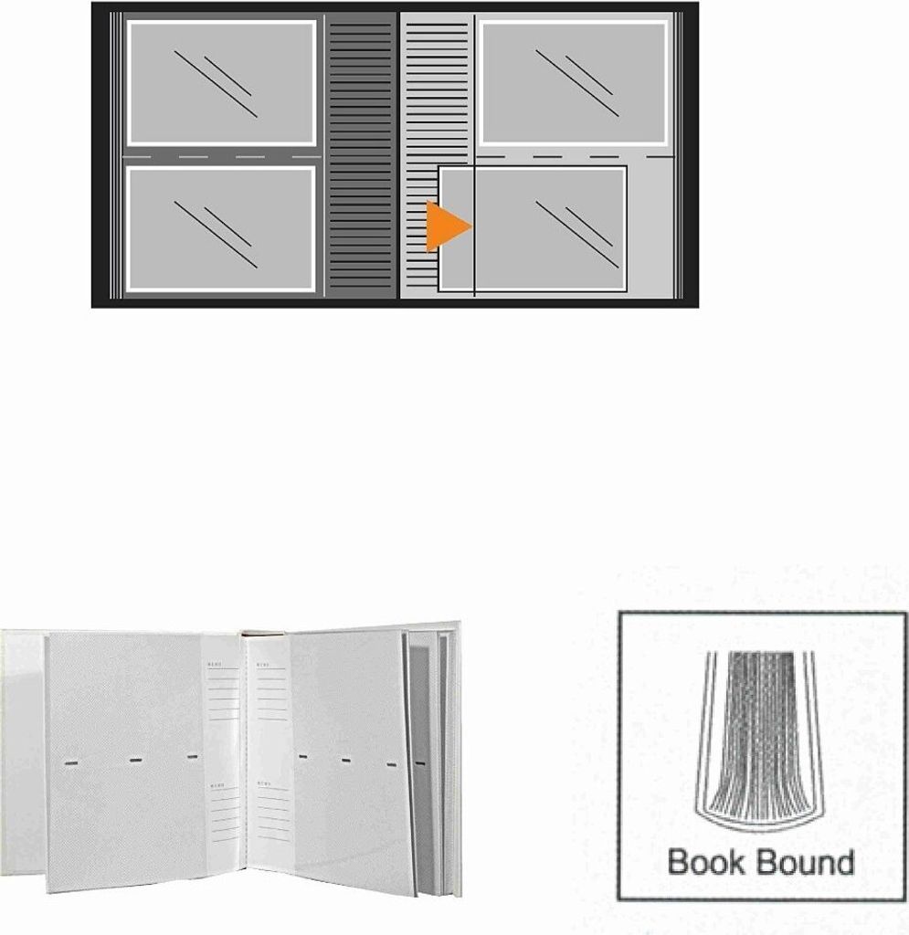 S553 FABRIC GREY Fotoalbum / Einsteckalbum BB-200 10x15