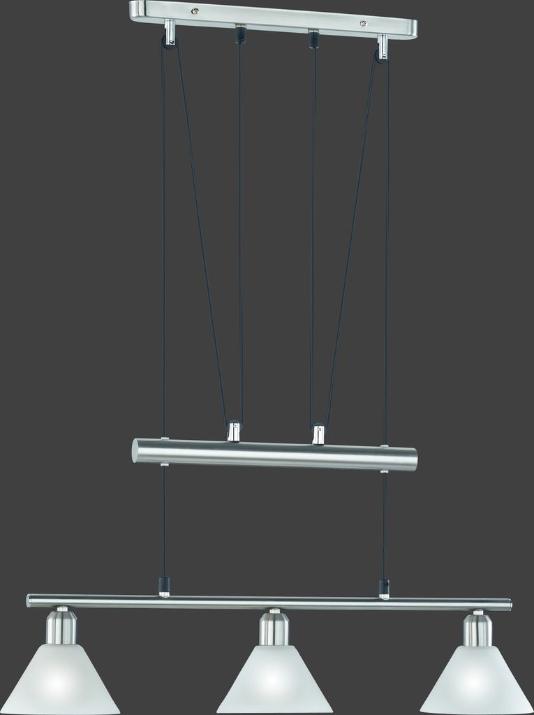 Trio Jojo-Balkenpendel 3xE14 max. opal matt weiss D:14cm