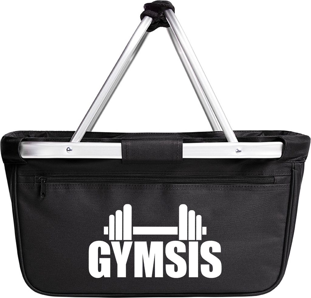 Huuraa Einkaufskorb Gymsis Hantel 20 Liter Black faltbarer Tragekorb Geschenkidee