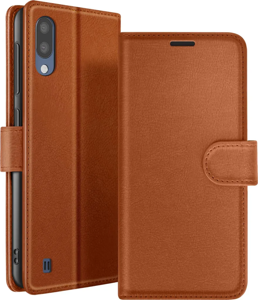 Zanaé Custodia Portafoglio Premium per Galaxy M10 - Marrone