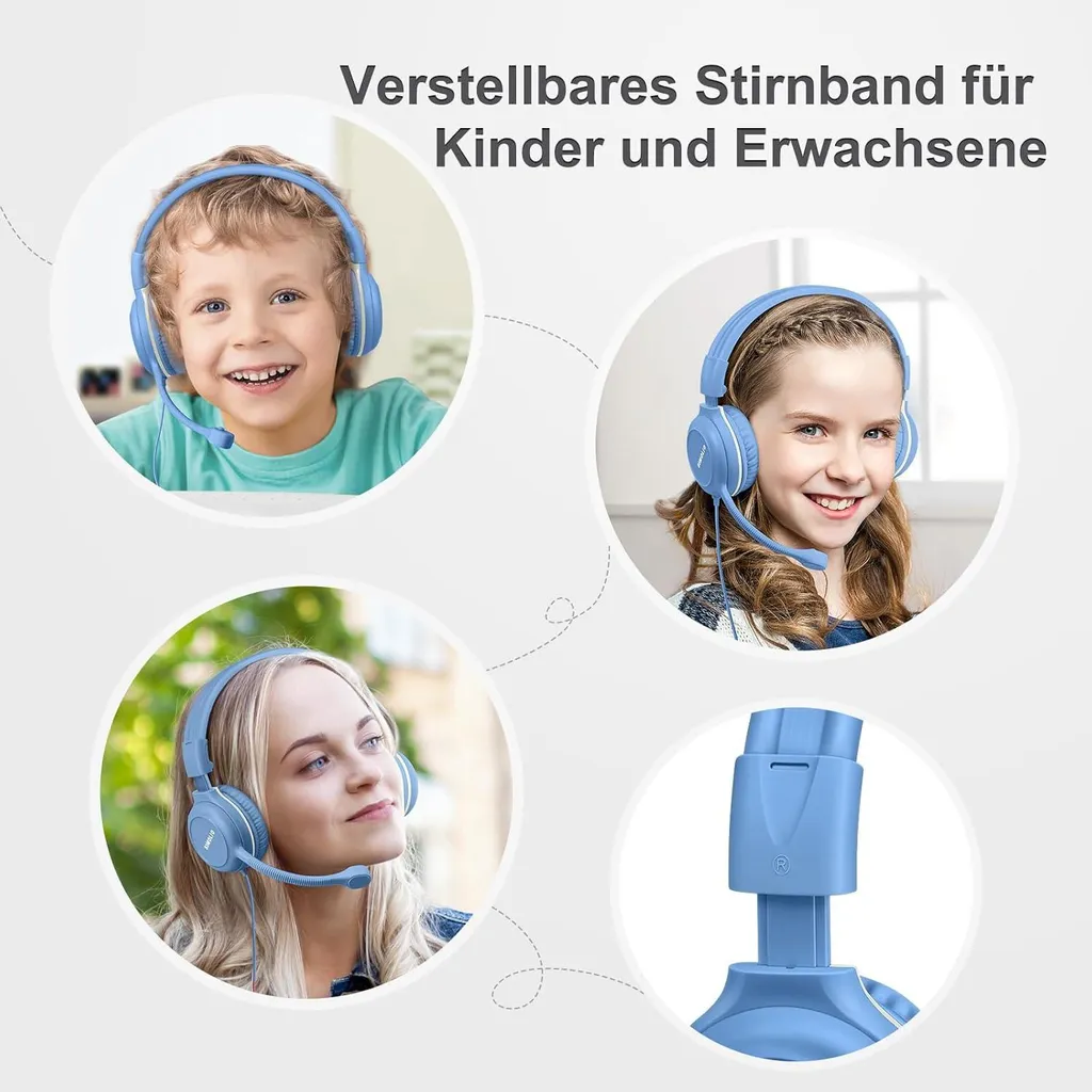 Cuffie Over-Ear con Microfono per Bambini e Studenti - Audio Sicuro - 5