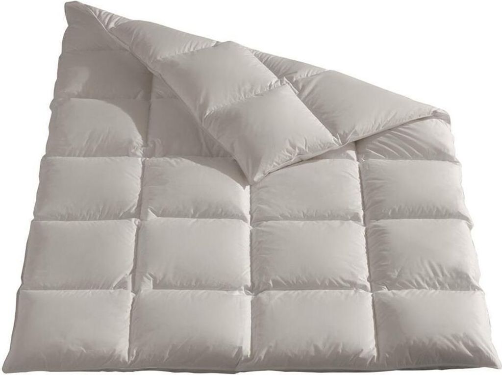 Häussling Daunen und Feder Bettdecke Königstraum 220 x 240 cm Kassettenbett 6x7 mit Biese 2 cm Innensteg