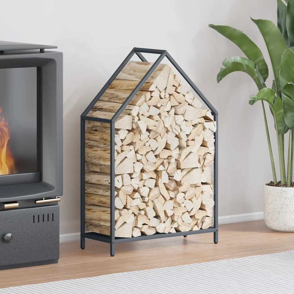 Möbel Brennholzregal Anthrazit 60x25x90 cm Kaltgewalzter Stahl - Kaminholzregale 864309