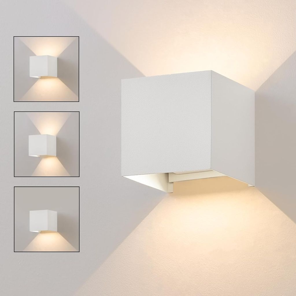 ZMH LED Wandleuchte Aussen 5W Weiß Wandlampe Warmweiß Up Produktbild 