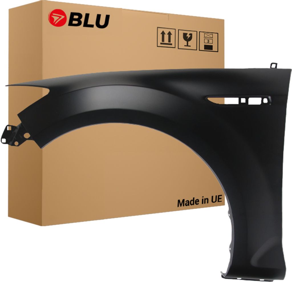 BLU Kotflügel Passend für Ford Mondeo MK4 IV JAYC Links Schwarz Panther Black | 2007-2010 | Vorderseite Vorne | Lackiert | Einbaufertig