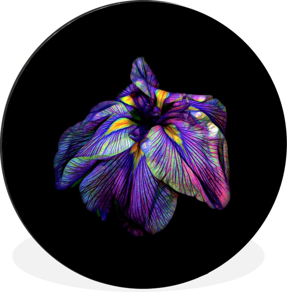 MuchoWow - Mauerkreis - Wandbilder - Runde Bild - Bild aus Aluminium - Schlafzimmer - Wohnzimmerdekoration - Wand Dekoration