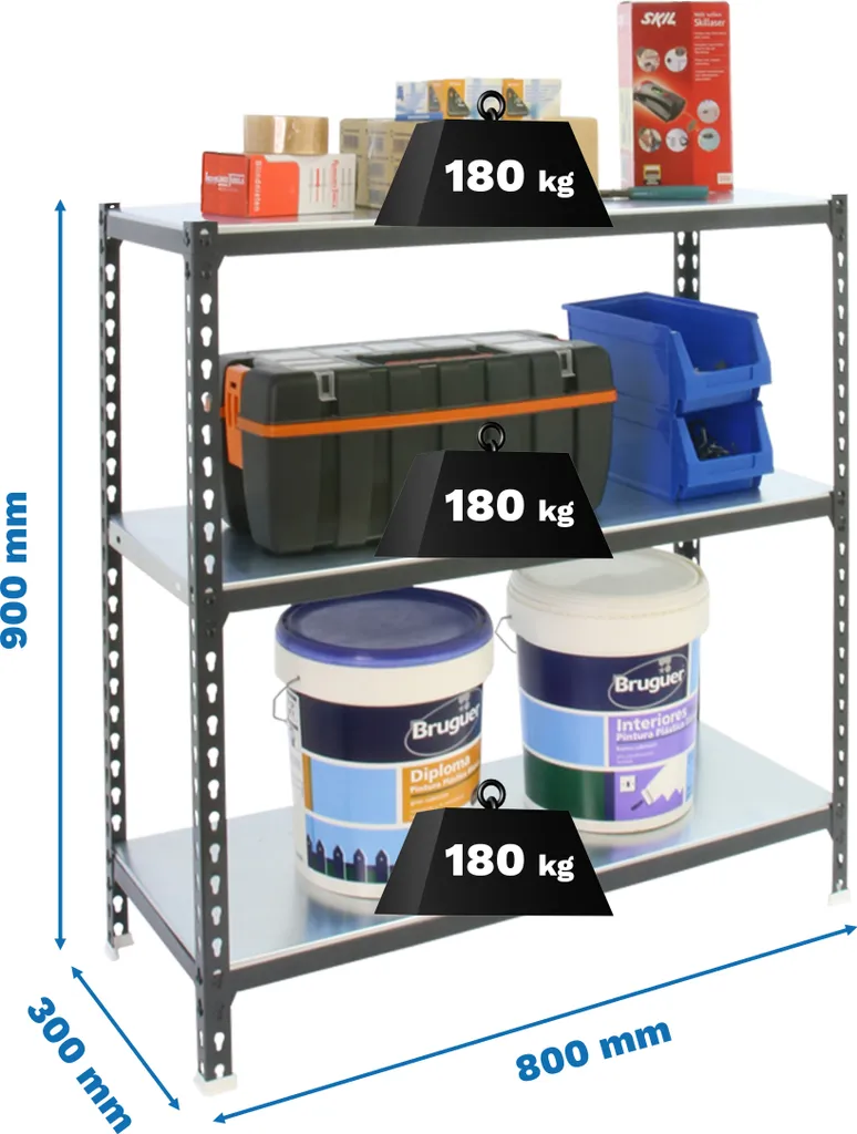 Étagère de rangement en métal galvanisé Simonclick pour votre garage